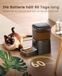 oneisall 3.5L Futterautomat Katze, WiFi Intelligenter Katzenfutter Automat, APP-Steuerung, 1-12 Mahlzeiten pro Tag, Futterspender für Katzen/Hunde, mit Edelstahlnapf (Schwarz) - 6