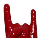 Generico Mano Corna Portafortuna Napoletana contro la Jella, Scultura in Ceramica Rossa Lucida, Amuleto Scaramantico Tradizionale, Soprammobile Decorativo Design Moderno, Idea Regalo Buon Augurio - 6