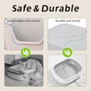 Vealind Offen Katzenklo XL, Katzentoilette Hoher Rand, 55x40x26cm Groß Katzenklo, katzentoiletten Einfach Zu Reinigendes Hygienische Katzentoilette Aus Kunststoff, Cat Litter Box(grau) - 6