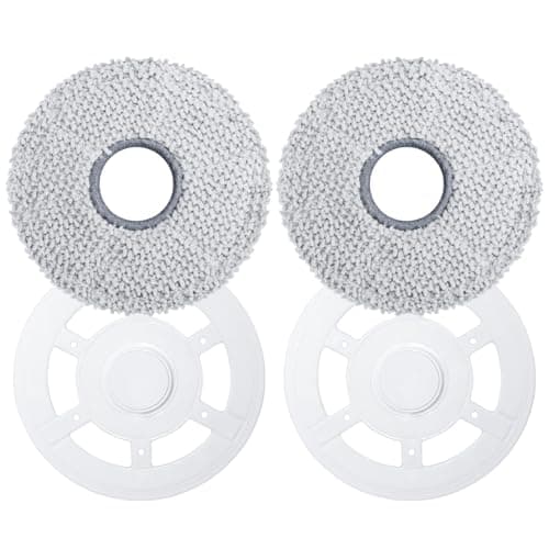 Jegehoyo Mop Cloths with Mop Plates Replacement Parts for Ecovacs Deebot X2 Omni Robot Vacuum Cleaner Mop Pad Mop Holder (White)