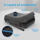 Digicharge Black Hard Carry Case For Garmin DriveSmart 66 65 60LM 61 LMT-S Drive 60LM 61 LMT-S Dezl LGV610 CamperVan Fleet 660 670V 670 Camper 660LMT-D With Accessory Storage and Lanyard - 3