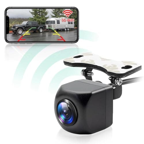 GREENAUTO Telecamera di retromarcia WiFi, 5G 1080P HD, telecamera di retromarcia per iPhone, iPad, smartphone Android, tablet con ampio angolo di visione di 170 gradi