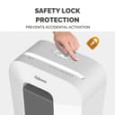 Fellowes Paper Shredder for Home Office Use - 9 Sheet Cross Cut Shredders Home Use - Shredder with 17L Bin & Safety Lock - Powershred LX50 - Shreds 31 Sheets in One Minute - High Security P4 - White - 4