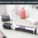 Rowenta Rotierende Warmluftbürste Brush Activ Volume & Shine, Keramikbeschichtung, 2 Bürstenköpfe, mit Schutzhülle, 3 Geschwindigkeitsstufen, Kaltstufe, rotierender Haartrockner, violett, CF9530 - 5