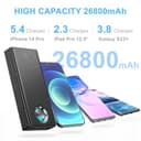 Baseus Powerbank, 65W Power Bank USB-C 26800mAh, Externer Akku PD QC4.0 Schnellladung, Externe Batterie mit Fünf Ausgängen und LED-Anzeige, für Laptop MacBook Dell HP Notebook Steam Deck iPhone Galaxy - 5