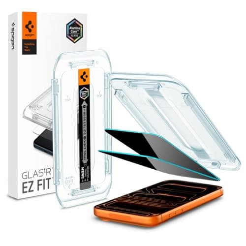 Spigen Glas.tR EZ Fit Vetro Temperato compatibile con iPhone 17 Pro Max, iPhone 16 Pro Max, 2 Pezzi, Anti-Spia, Protezione della Privacy, Durezza 9H Pellicola prottetiva