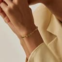 Joo&Rind Gold Armband Damen Edelstahl Tennis Armband Vergoldet 18K Wasserfest Zirkonia Armbänder Schmuck Geschenk für Frauen - 2