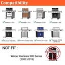 GFTIME Edelstahl Flavorizer Bars & Hitzereflektor für Weber Genesis II/LX 300 Series II E-310, II E-330, II E-335, II S-335, II LX S/E-340 (2017 - Neuer), Heizplatten Ersatzteile für Weber 66040 66032 - 2