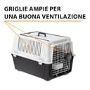Ferplast Trasportino per cani di taglia media ATLAS 40 PRO, Box per trasporto animali, Porta in acciaio plasticato, Sistema di chiusura di sicurezza, Griglie per l'aerazione, 49 x 68 x h 45,5 cm - 8