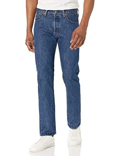 Levi's Men's 501 Original Fit Jeans, Dark Stonewash, 29W / 34L