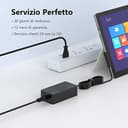 Caricatore Surface Pro 65W 15V 4A Alimentatore per Microsoft Surface Pro 8/7/6/5/4/3/X, Surface Laptop 1/2/3/4, Surface Book 1/2, Surface Go 1/2 Tablet Windows 1796 1800 Caricabatterie con Port USB - 6