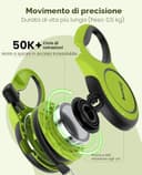 Pecute Guinzaglio per Cani Allungabile 8 metri con Corda Anti-morso da 46 cm, Guinzagli Retrattili con Sacchetti Igienici e Porta Sacchetti|Per Passeggiate/Addestramento/Pioggia, fino a 15-50 kg,Verde - 6