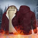 Generisch 2025 Winter Jacket Men's Lined Jacket with Zip Men's Outdoor Jacket Warming Jacket Coat Winter Coat Wolf, red, XS - 3