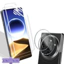 Yiunssy 2+2 Stück Schutzfolie für OPPO Find X7/X7 Ultra Panzerfolie und Kamera Panzer Schutz Glas,Blasenfreie Weich/Anti- Kratzer/HD TPU Displayschutz/Kamera Schutzglas für OPPO Find X7/X7 Ultra - 1