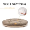 Ferplast Cuscino Cane e Gatto RELAX MICROFLEECE, Cuccia in Caldo e Soffice Micropile per Taglia Piccola, Lettino per Cani Lavabile, 55 x 36 x 12 cm. Grigio Tortora - 6