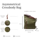 Lusso in pelle Genuine Soft Italian Leather Crossbody Messenger Handbag for Women (Black and Tan) - 6