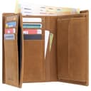 KORUTA Leder Geldbörse Herren mit RFID Schutz I Portemonnaie Groß mit Münzfach I 13 Fächer I Echtleder Geldbeutel für Männer I Brieftasche Wallet Portmonee braun - 7