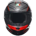 AGV K6 S Slashcut Integralhelm Schwarz/Grau/Rot Premium Motorradhelm leicht mit Pinlock & Kommunikationsvorbereitung L - 2