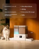oneisall Distributore automatico per gatti e acqua, 36 tazze/8,5L, 2 in 1, per cibo pulito e acqua fresca, grande capacità, 5 l, dispenser di cibo per gatti e fontana a gravità da 3,5L per animali - 8