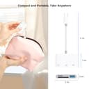 [Apple MFi Certified] USB C SD Card Reader for iPhone 17 16 15 Pro Max iPad MacBook, 3-in-1 Type C Memory Trail Camera Card Adapter with Dual Slots & USB Port for Mac MacBook Pro/Air Android Laptop - 8