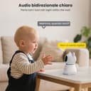 ieGeek Baby monitor con Audio e Video 2K, Telecamera Wi-Fi per Bambini con Visione Notturna, Display LCD da 5 Pollici, PTZ 355°, Comunicazione Bidirezionale, Rilevamento Pianto/Movimento, App Mobile - 4