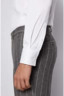 BOSS Mens Jason Slim-fit Shirt in Cotton-Blend poplin with Stretch White - 6