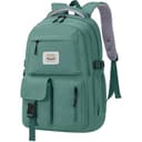 FIORETTO Lightweight School Backpack Womens, Cute School Bag for Teenager Girls, 15.6 Laptop Rucksack Backpack for School Casual Daypacks Travel Backpack for College Work Dark Green 25L - 1
