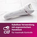 Philips Epilierer Series 8000, kabelloser Nass- und Trockenepilierer für Beine und Körper, mit 9 Zubehörteilen, Rasierer, Langhaarschneider, Pediküre und Körperpeeling-Gerät, Modell BRE740/10 - 6