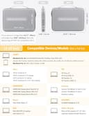 HYZUO 15-16 Zoll Hartschalen Laptophülle für MacBook Pro 16 M5/M4/M3/M2/M1 A3428 A3429 2026-2019, MacBook Air 15 M3/M2/M1 2026-2023, Dell XPS 16 Laptop, 15" Surface Laptop, Stein Grau - 2