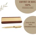 Funmo Penna di firma classica, Penna a sfera vintage fatta a mano naturale,Penna a sfera in legno fatta a mano,con incisione di alta qualità Scatola regalo aziendale - 2