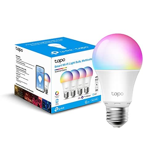 Tapo L530E, Lampadina WiFi Intelligente LED Smart Multicolore, E27 Lampadina Compatibile con Alexa e Google Home, 806 Lumen, 9W, Senza hub richiesto, Controllo Remoto Tramite App, 4pz
