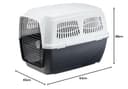 Ferplast Trasportino Cane CLIPPER 6, IATA, Trasportino Cane Taglia Grande max 45 Kg, Trasportino Rigido, Viaggio Animali Auto Aereo Treno, 93 x 65 x h 68 cm, Porta in Acciaio, Chiusura Sicura - 2