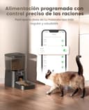 oneisall 3.5L Comedero automático para Gatos, Comedero Inteligente WiFi para Gatos, Control App, 1-10 Comidas al día, Dispensador de Comida para Gato/Perro, con Cuenco de Acero Inoxidable - 3
