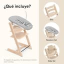 Trona Tripp Trapp de Stokke, Natural (Incluye Silla + Baby Set 2) con Newborn Set (Grey) - Diseño Seguro, Ajustable y Ergonómico - 7