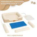VEEL PET Premium Hundekorb orthopädisch groß – Anatomisches Winter Hundebett mit Zertifiziertem Memory Foam – Abnehmbarer & Waschbarer Bezug, Wasserdicht, Bequemes Hundesofa für große Hunde XL - 2