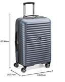 DELSEY PARIS Cruise 3.0 Hardside Expandable Luggage with Spinner Wheels, Graphite, Checked-Medium 24 Inch, Cruise 3.0 Hardside Expandable Luggage with Spinner Wheels - 9