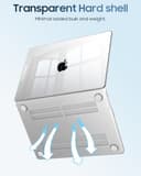 Fintie Hülle Kompatibel mit MacBook Air 15 Zoll M5 M4 M3 M2 A3448 A3241 A3114 A2941 (2026-2023), Ultradünne Hartschale Schutzhülle Snap Case Cover Kompatibel mit MacBook Air 15", Transparent - 6