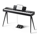 Donner OURA S100 88 Key Weighted Keyboard Piano with 3 Demo Songs, 15 Tones, Bluetooth Audio/MIDI, Home Digital Piano for Beginner, Advanced, Black - 1