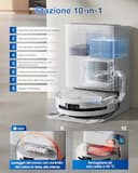 ECOVACS DEEBOT T80 OMNI Robot Aspirapolvere Lavapavimenti, 18.000 Pa, Spazzola OZMO ROLLER, ZeroTangle 3.0, Lavaggio Mocio con Acqua Calda a 40-75 °C, Asciugatura ad Aria Calda, Bianco - 5
