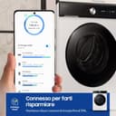 Samsung Lavatrice Bespoke AI WW11DB7B94GE/U3, Libera installazione, 11 Kg, Wifi, Ecodosatore, AI Energy Mode, Carica Frontale, Corpo: Bianco, Oblò e Pannello: Nero, 60l x 85h x 60p cm - 4