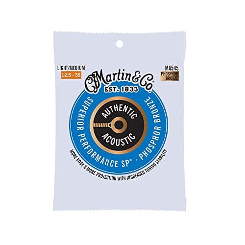 Martin MA545 Authentic Acoustic Phosphor Bronze Acoustic Strings Light Medium 12½-55