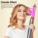 40MM 1.6in Long Hair Curling Barrel for Dyson Airwrap HS01 HS05, 2-in-1 Auto-Wrap Attachment with Dual Rotation, Gold Barrel for Loose Waves and Natural Curls - 3