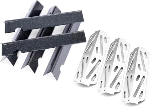 Denmay Flavorizer Bars 66032 y deflectores de calor 66040 para Weber Genesis II E-310, II E-330, II E-335, II S-335, II LX S/E-340 (2017 y posteriores), placas calefactoras de piezas de repuesto para