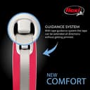 flexi New Comfort L Tape 8 m Guinzaglio Retrattile per Cani, Nylon, Rosso, 1 Count (Pack of 1) - 4