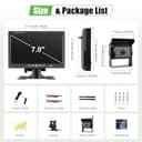 Telecamera di retromarcia wireless IP68 impermeabile con visione notturna, monitor HD da 7", telecamera di retromarcia ad alto rendimento con chip a prestazioni elevate, linea invertita, BSD - 8