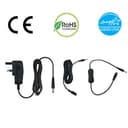 myVolts 12V power supply adaptor compatible with Roland Fantom-06, Fantom-07, Fantom-08 Keyboard - UK plug - with Extension and Inline Switch - 3