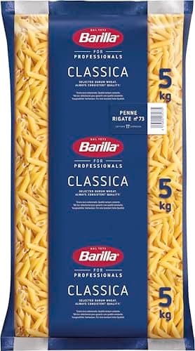 Barilla Hartweizen Pasta Penne Rigate n. 73 – 1er Pack (1x5kg)