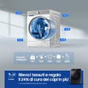Samsung Lavatrice AI Control WF20DG8650BV/U3 Libera installazione, 20 Kg, Wifi, Ecobubble, AI Wash, Vapore Igienizzante, Carica Frontale, Corpo: Bianco, Oblò: Nero, 68,6l x 98,4h x 87,5p cm - 5