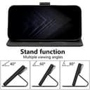 OKZone Funda para Realme GT Neo6 SE 5G, PU Cuero Flip Carcasa Fundas Móvil de Tapa Libro Caso Piel PU Billetera Case Telefono Cubrir Móvil Cover con Cáscara de TPU(Negro) - 3