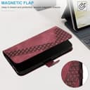 JayModCase Funda para OPPO Realme GT Neo6 SE 5G, PU Piel Flip Carcasa con [Realme GT Neo6 SE 5G Protector de Pantalla] Cierre magnético Soporte Plegable Tarjetas y Cartera (Rojo) - 2